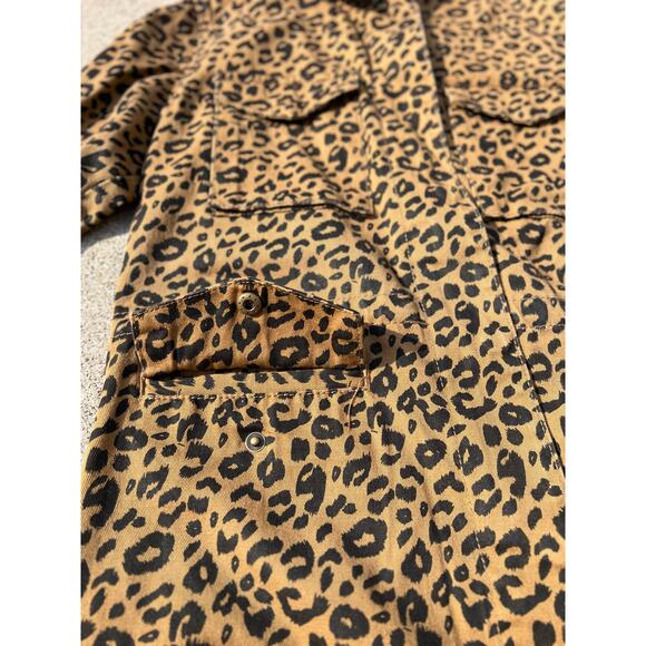 Thread & Supply Jacket Women Size Small Leopard Print Full Zip Long Sleeve - Picture 3 of 8